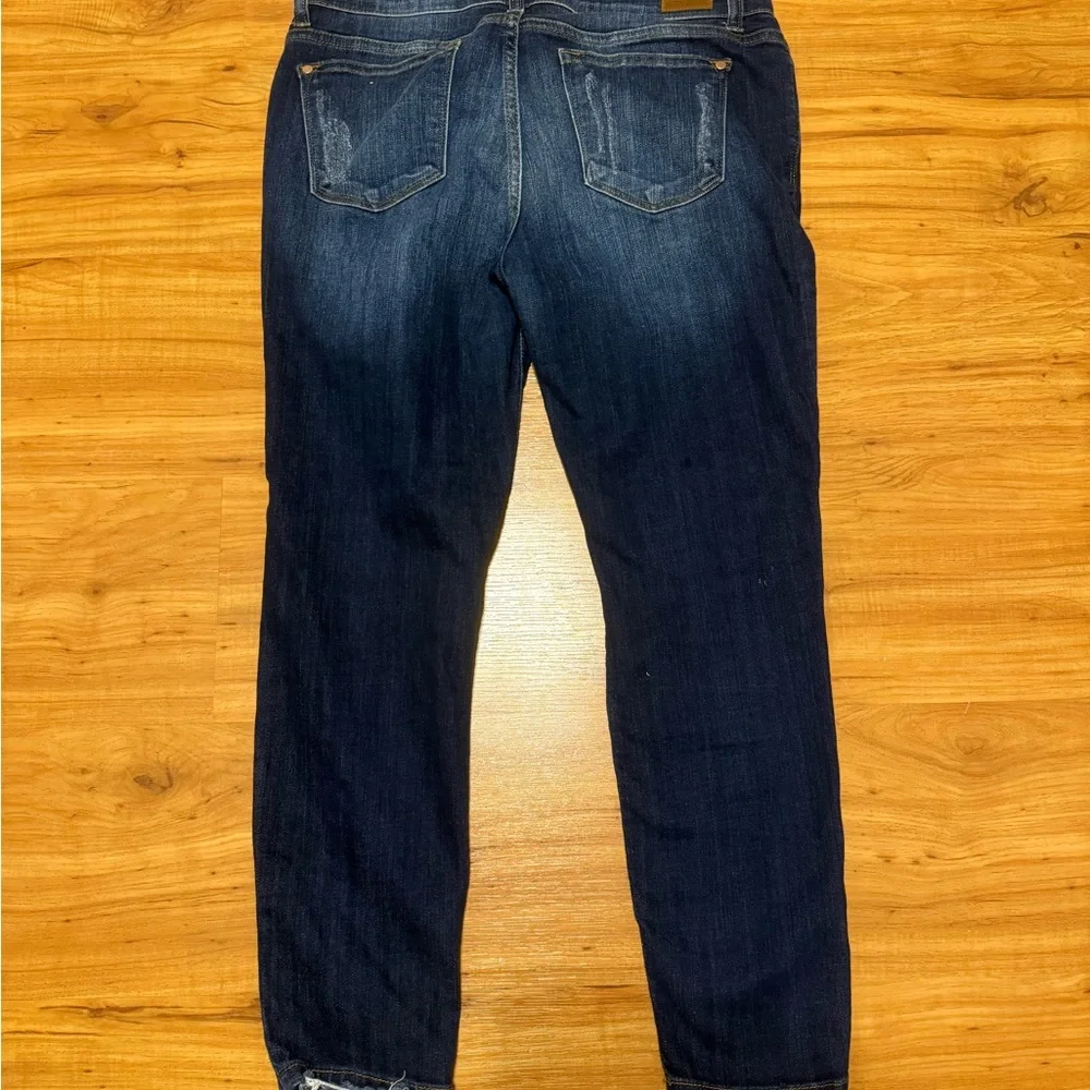 Judy Blue Women's Distressed Skinny Fit Blue Jeans size 13/31 - Picture 4 of 6
